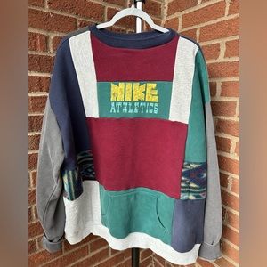 Upcycled Handmade Nike Patchwork Crewneck